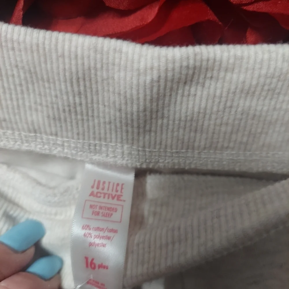 Justice NWT Girls 16 Plus Active Joggers Cream Colored